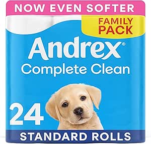 Andrex Complete Clean Toilet Roll 24 Rolls (Previously Andrex Classic Clean Toilet Tissue